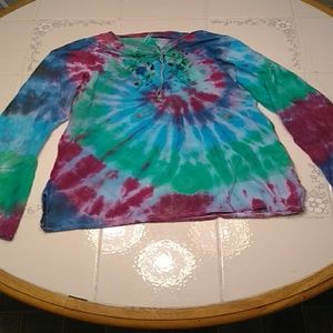 Women large tye dye top 14
